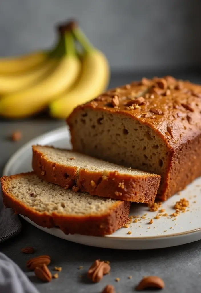 30+ High Protein Vegan Gluten Free Recipes That Keep You Energized 173 30+ High Protein Vegan Gluten Free Recipes That Keep You Energized - 27. Vegan Banana Bread