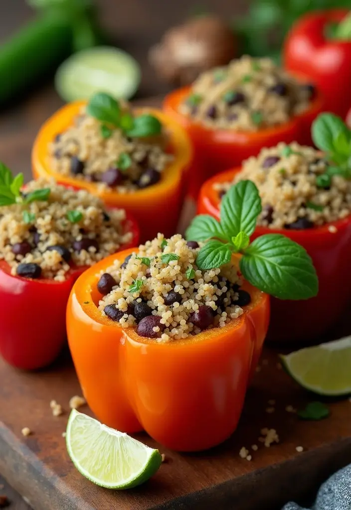 30+ High Protein Vegan Gluten Free Recipes That Keep You Energized 22 30+ High Protein Vegan Gluten Free Recipes That Keep You Energized - 4. Black Bean and Quinoa Stuffed Peppers