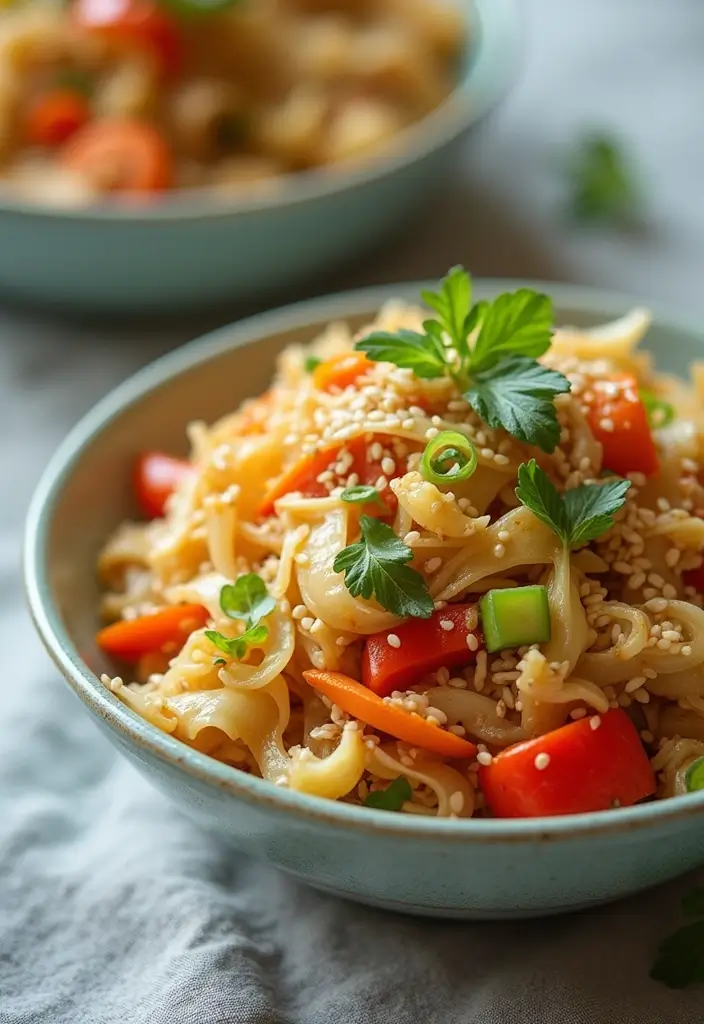 30+ Low Calorie Vegan Recipes That Still Satisfy - 14. Cabbage Stir-Fry