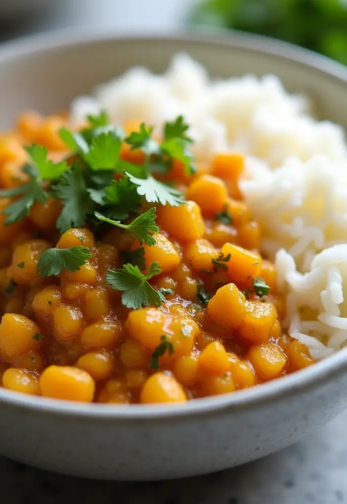 30+ Low Calorie Vegan Recipes That Still Satisfy - 23. Coconut Curry Lentils