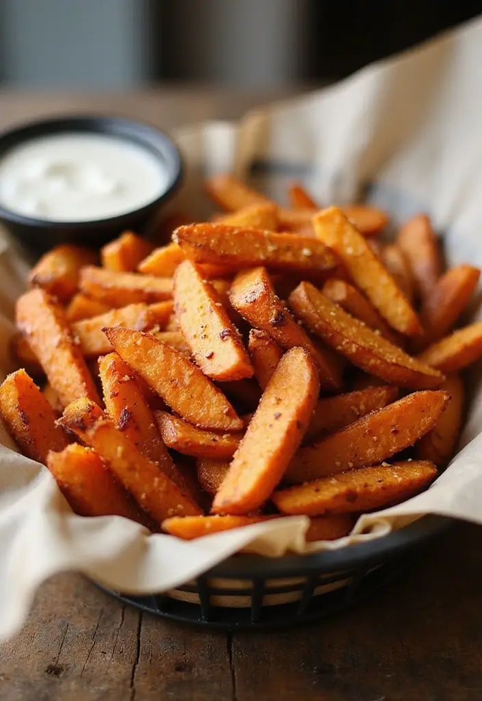 30+ Low Calorie Vegan Recipes That Still Satisfy - 28. Baked Sweet Potato Fries