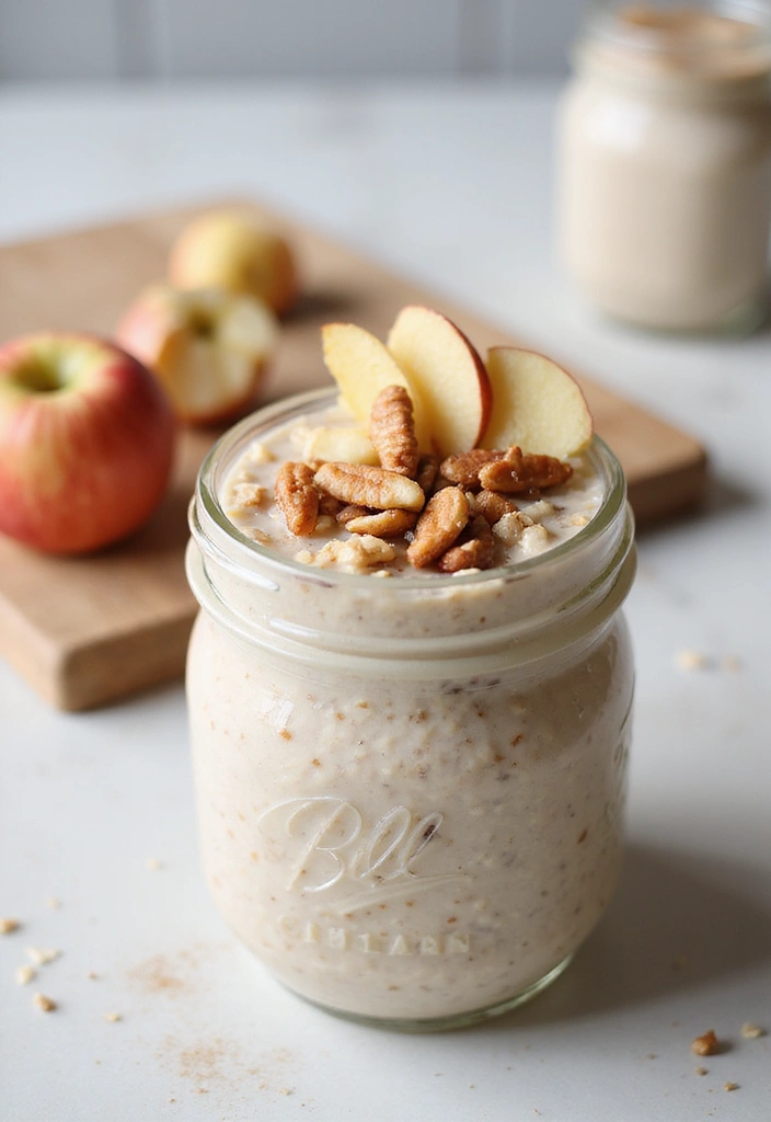 30+ Low Calorie Vegan Recipes That Still Satisfy - 29. Apple Cinnamon Overnight Oats