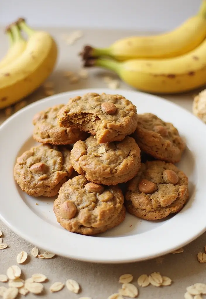 30+ Low Calorie Vegan Recipes That Still Satisfy - 5. Banana Oatmeal Cookies