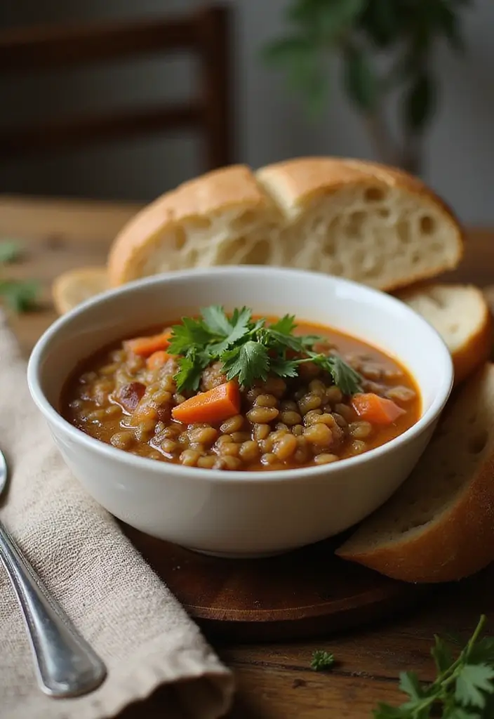 30+ Low Calorie Vegan Recipes That Still Satisfy - 8. Lentil Soup