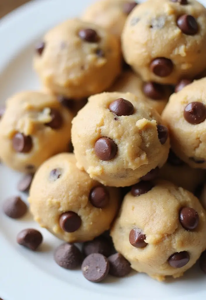 30 Raw Vegan Food Recipes for Fresh Living 120 30 Raw Vegan Food Recipes for Fresh Living - 18. Raw Chocolate Chip Cookie Dough Bites