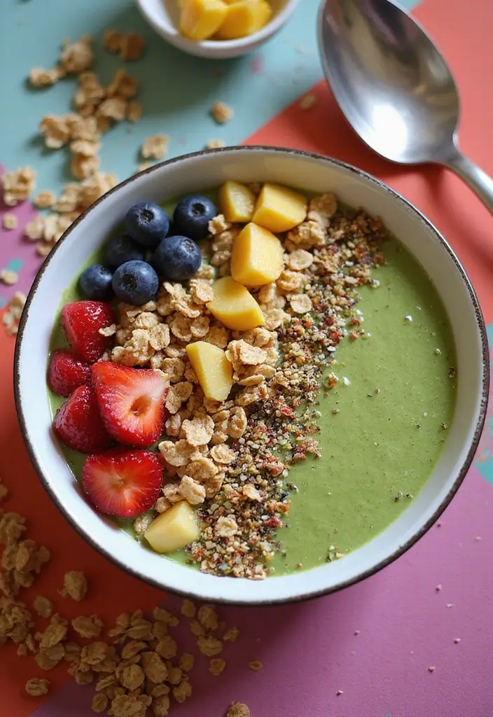 30 Raw Vegan Food Recipes for Fresh Living 134 30 Raw Vegan Food Recipes for Fresh Living - 20. Raw Green Smoothie Bowl