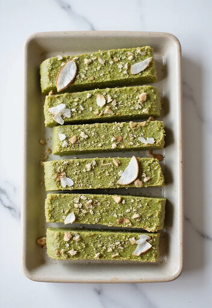 30 Raw Vegan Food Recipes for Fresh Living 141 30 Raw Vegan Food Recipes for Fresh Living - 21. Raw Matcha Energy Bars