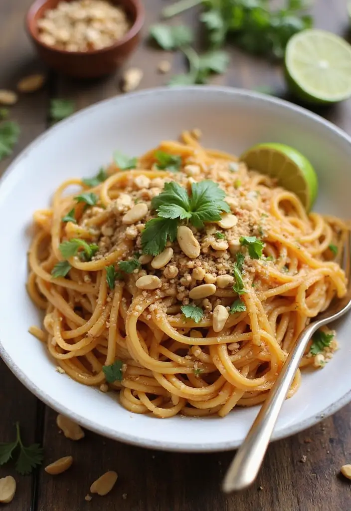 30 Vegan Angel Hair Pasta Recipes with Simple Flavors 149 30 Vegan Angel Hair Pasta Recipes with Simple Flavors - 23. Thai Peanut Lime Angel Hair