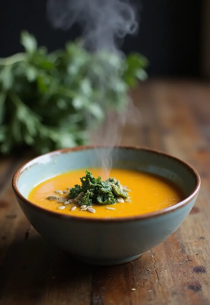 30 Vegan Butternut Squash Recipes to Warm You Up 77 30 Vegan Butternut Squash Recipes to Warm You Up - 12. Butternut Squash and Kale Soup