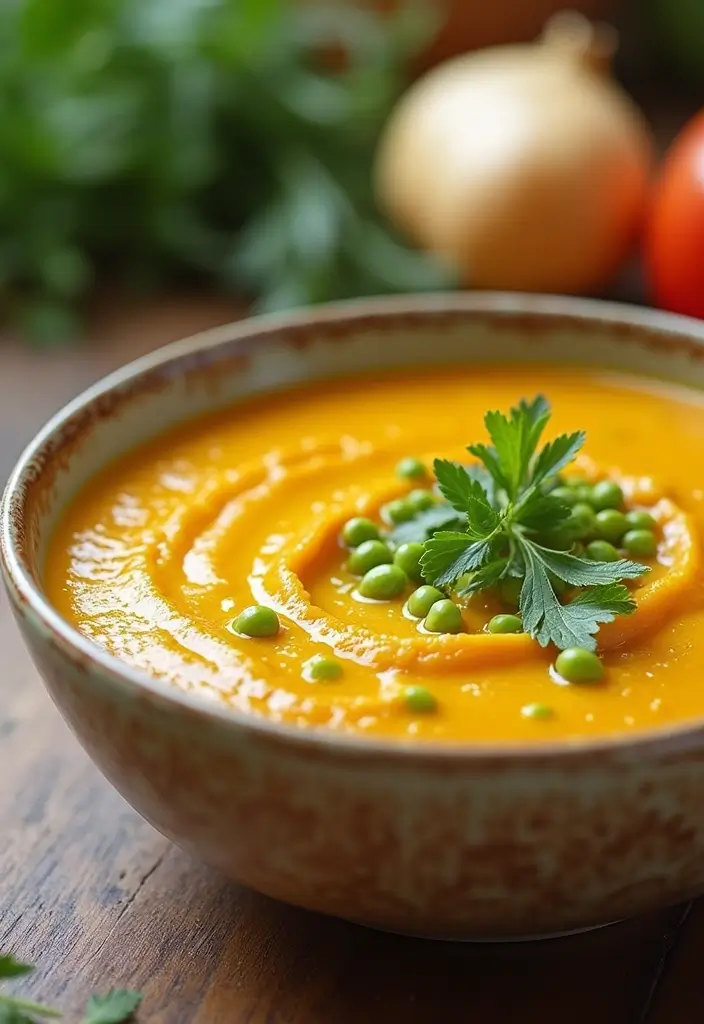 30 Vegan Butternut Squash Recipes to Warm You Up 122 30 Vegan Butternut Squash Recipes to Warm You Up - 19. Butternut Squash and Pea Soup