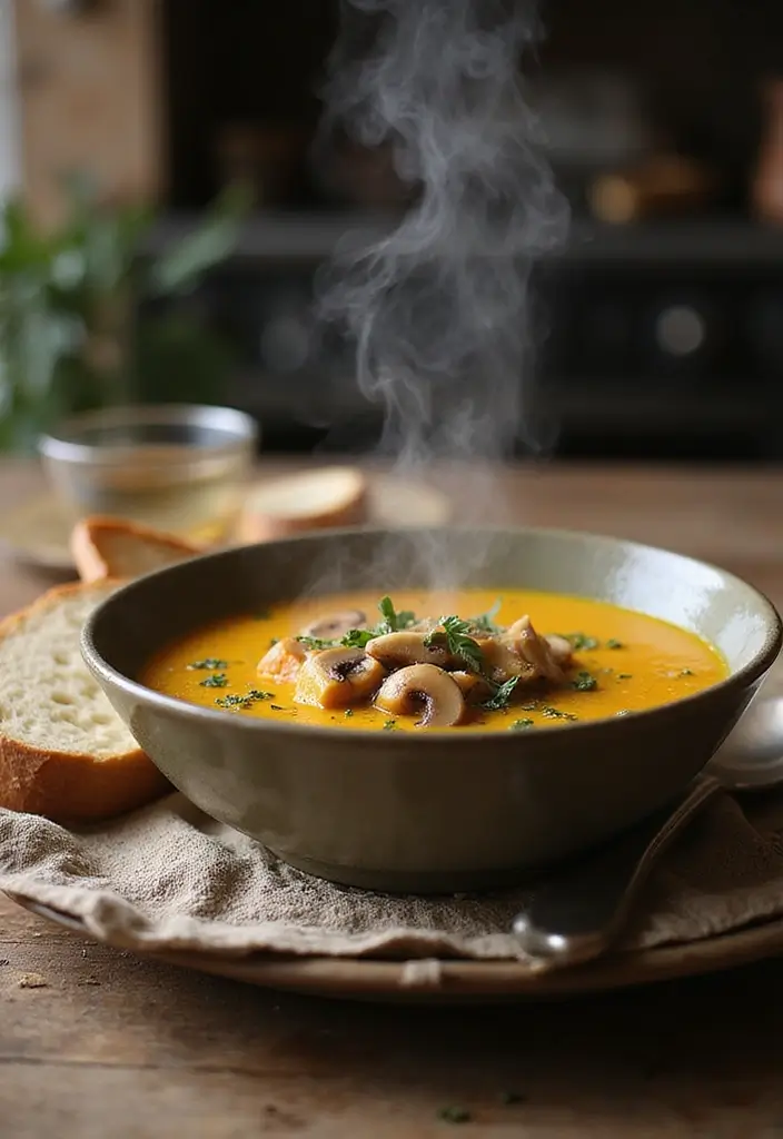 30 Vegan Butternut Squash Recipes to Warm You Up 155 30 Vegan Butternut Squash Recipes to Warm You Up - 24. Butternut Squash and Mushroom Soup