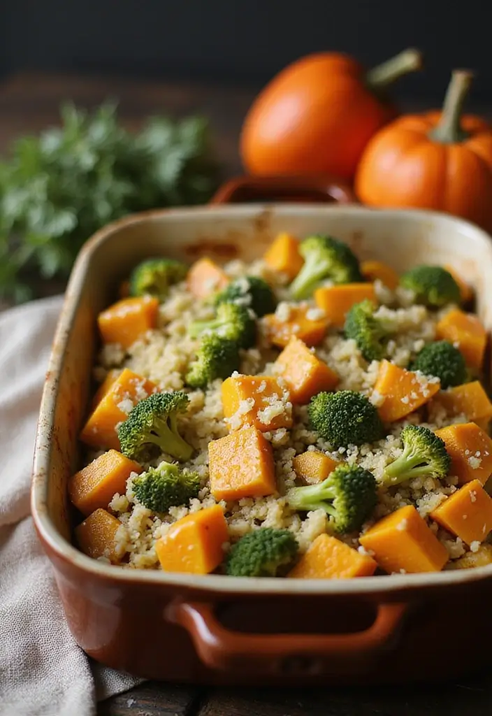 30 Vegan Butternut Squash Recipes to Warm You Up 162 30 Vegan Butternut Squash Recipes to Warm You Up - 25. Butternut Squash and Broccoli Casserole