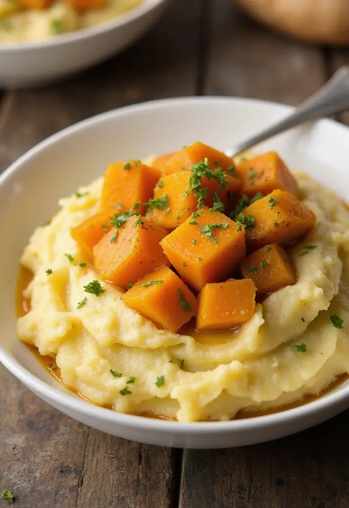 30 Vegan Butternut Squash Recipes to Warm You Up 176 30 Vegan Butternut Squash Recipes to Warm You Up - 27. Butternut Squash and Garlic Mashed Potatoes