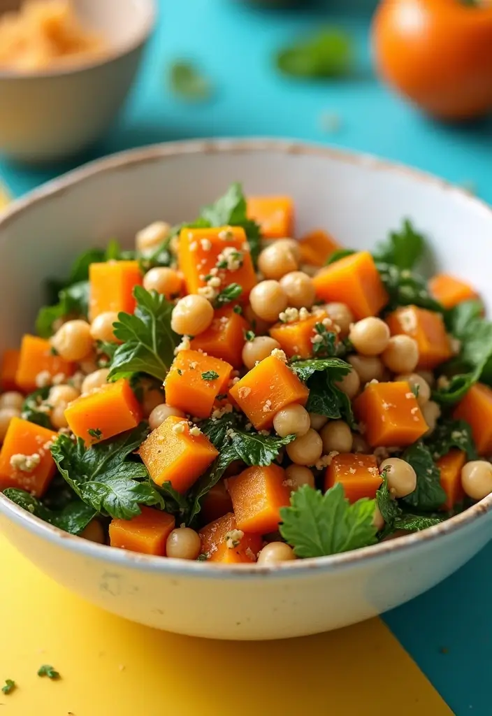 30 Vegan Butternut Squash Recipes to Warm You Up 190 30 Vegan Butternut Squash Recipes to Warm You Up - 29. Butternut Squash and Chickpea Salad