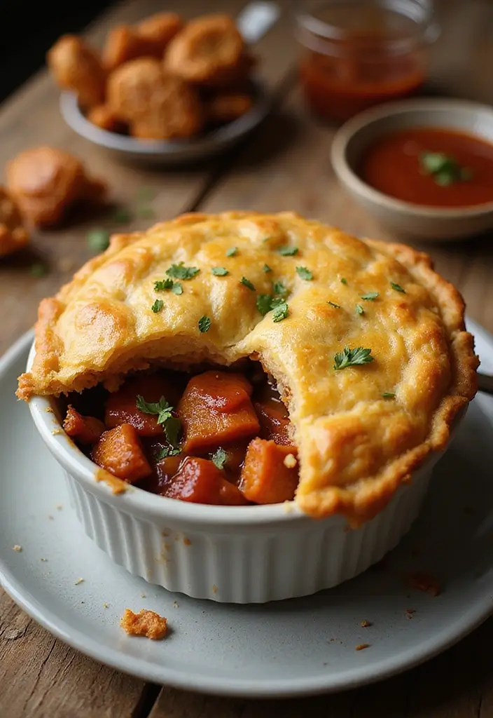 30 Vegan Chicken Pot Pie Recipes for Comfort Food Lovers 58 30 Vegan Chicken Pot Pie Recipes for Comfort Food Lovers - 10. BBQ Jackfruit Pot Pie