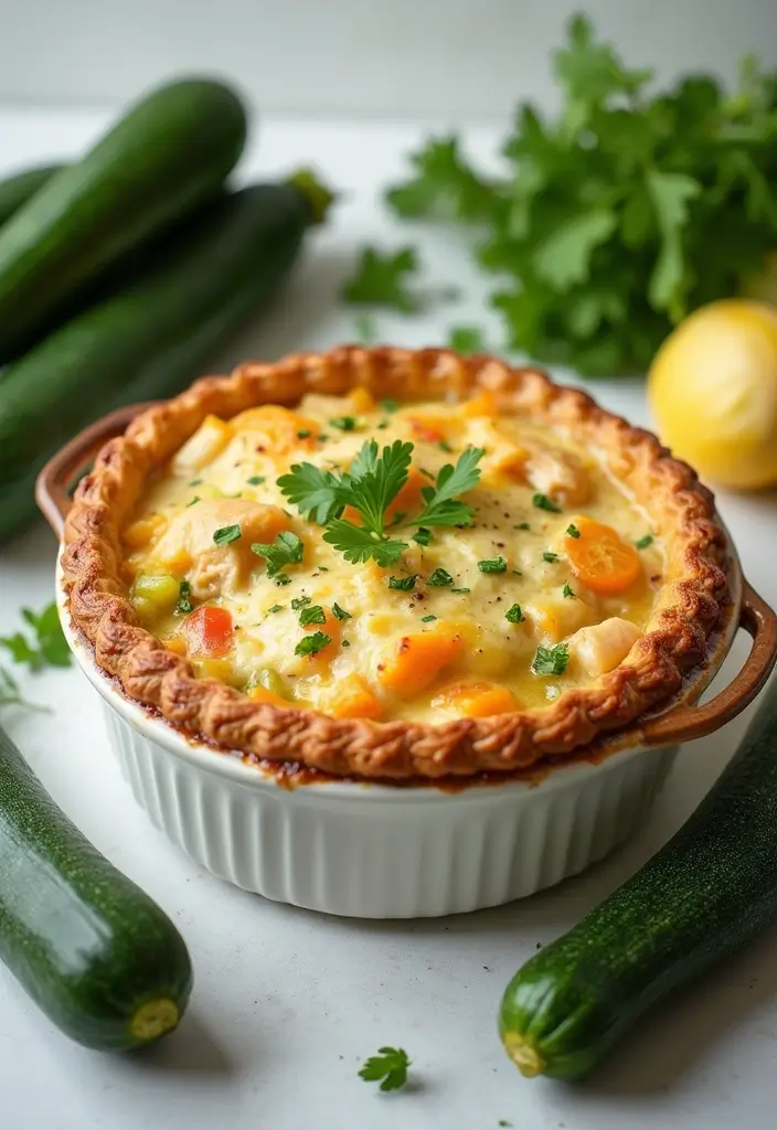 30 Vegan Chicken Pot Pie Recipes for Comfort Food Lovers 112 30 Vegan Chicken Pot Pie Recipes for Comfort Food Lovers - 18. Vegan Chicken Pot Pie with Zucchini