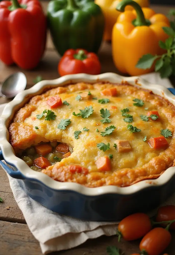 30 Vegan Chicken Pot Pie Recipes for Comfort Food Lovers 119 30 Vegan Chicken Pot Pie Recipes for Comfort Food Lovers - 19. Vegan Chicken Pot Pie with Bell Peppers
