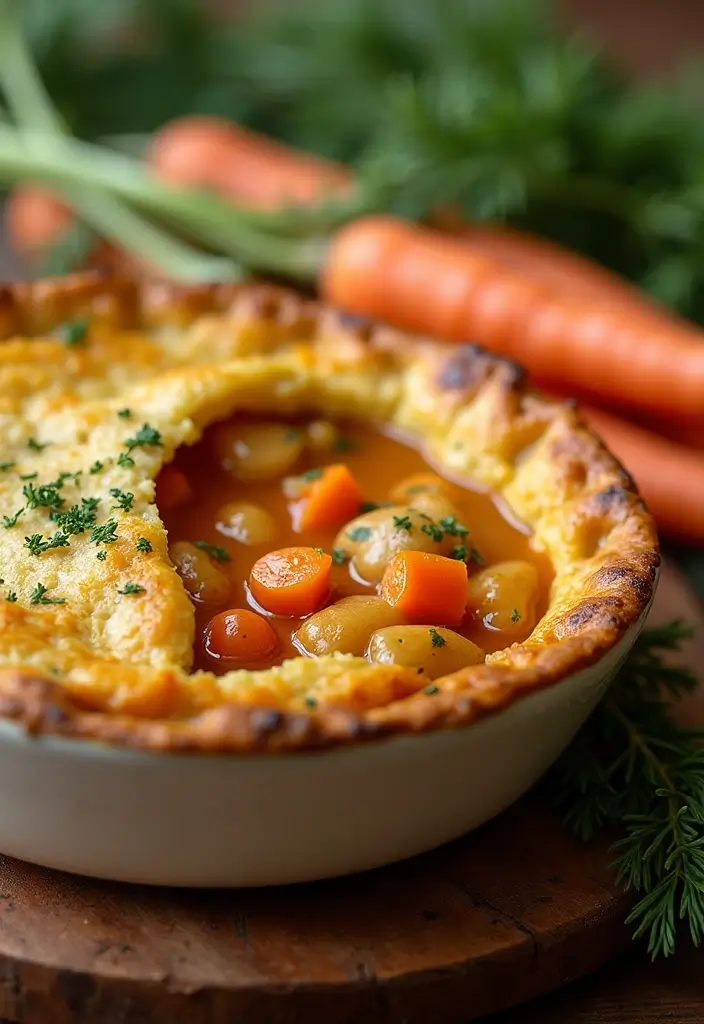 30 Vegan Chicken Pot Pie Recipes for Comfort Food Lovers 124 30 Vegan Chicken Pot Pie Recipes for Comfort Food Lovers - 20. Vegan Chicken Pot Pie with Carrots