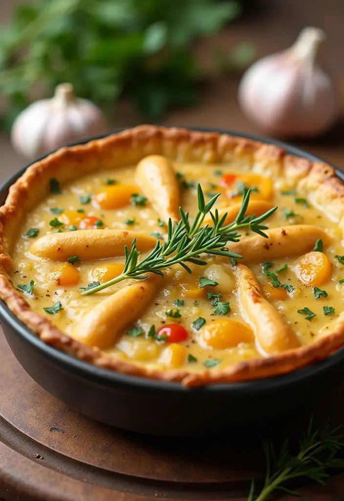 30 Vegan Chicken Pot Pie Recipes for Comfort Food Lovers 164 30 Vegan Chicken Pot Pie Recipes for Comfort Food Lovers - 26. Vegan Chicken Pot Pie with Garlic and Thyme