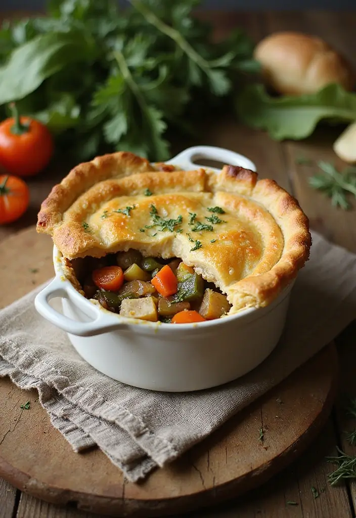 30 Vegan Chicken Pot Pie Recipes for Comfort Food Lovers 171 30 Vegan Chicken Pot Pie Recipes for Comfort Food Lovers - 27. Vegan Chicken Pot Pie with Roasted Vegetables