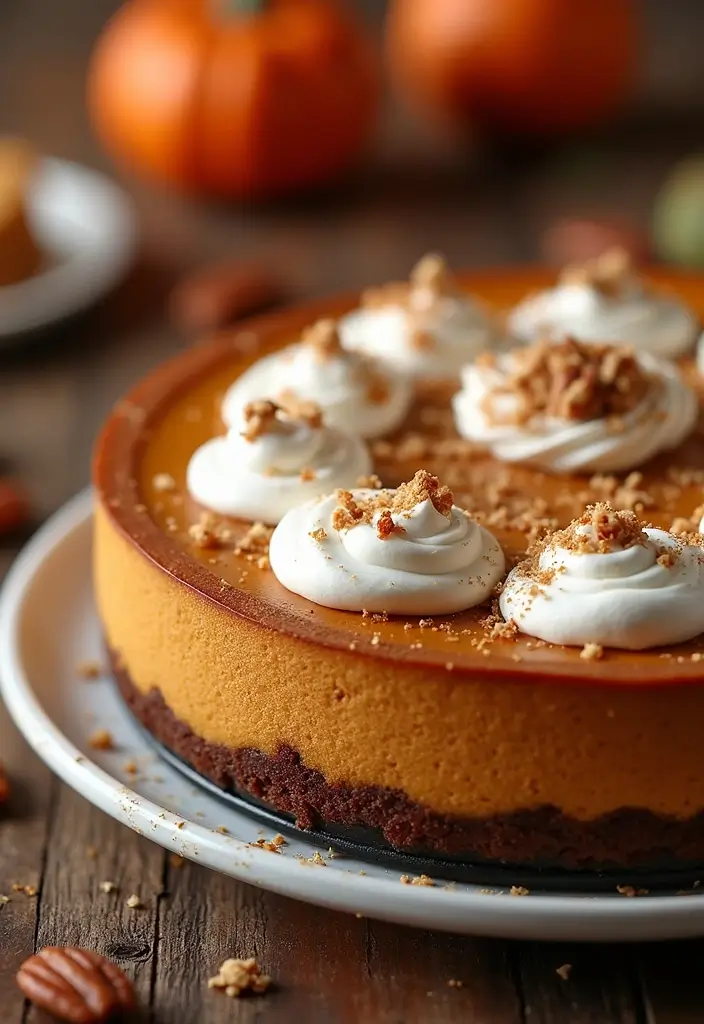 30+ Vegan Gluten Free Thanksgiving Recipes Everyone Will Enjoy 151 30+ Vegan Gluten Free Thanksgiving Recipes Everyone Will Enjoy - 23. Vegan Pumpkin Cheesecake