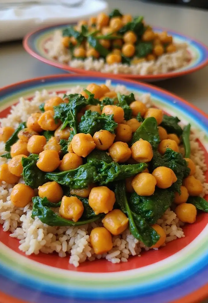 30+ Vegan Meal Prep Recipes for Busy Lifestyles 180 30+ Vegan Meal Prep Recipes for Busy Lifestyles - 28. Chickpea and Spinach Stir-Fry