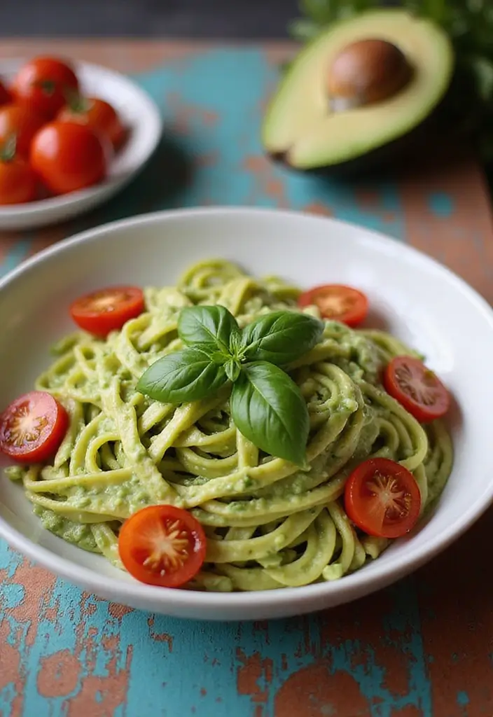 30+ Vegan Meal Prep Recipes for Busy Lifestyles 25 30+ Vegan Meal Prep Recipes for Busy Lifestyles - 5. Creamy Avocado Pasta