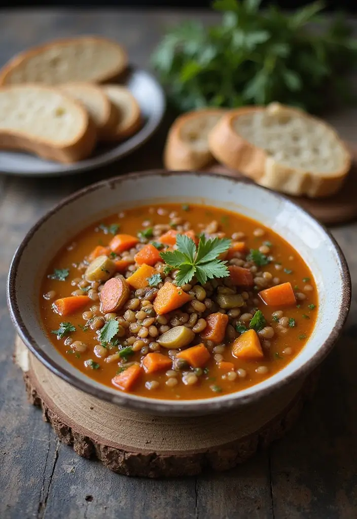 30+ Vegan Meal Prep Recipes for Busy Lifestyles 32 30+ Vegan Meal Prep Recipes for Busy Lifestyles - 6. Lentil Soup with Veggies