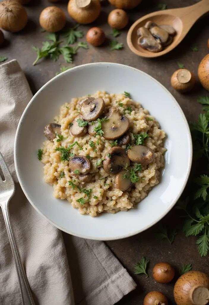30 Vegan One Pot Recipes for Effortless Cooking 1 30 Vegan One Pot Recipes for Effortless Cooking - 1. Creamy Vegan Mushroom Risotto