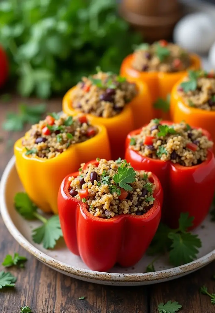 30 Vegan One Pot Recipes for Effortless Cooking 82 30 Vegan One Pot Recipes for Effortless Cooking - 14. Vegan Stuffed Bell Peppers
