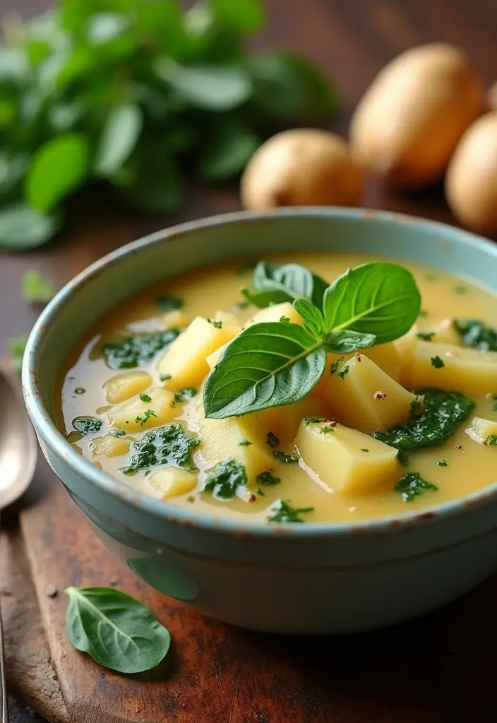 30+ Vegan Potato Soup Recipes That Feel Like a Hug 62 30+ Vegan Potato Soup Recipes That Feel Like a Hug - 10. Vegan Potato and Spinach Soup