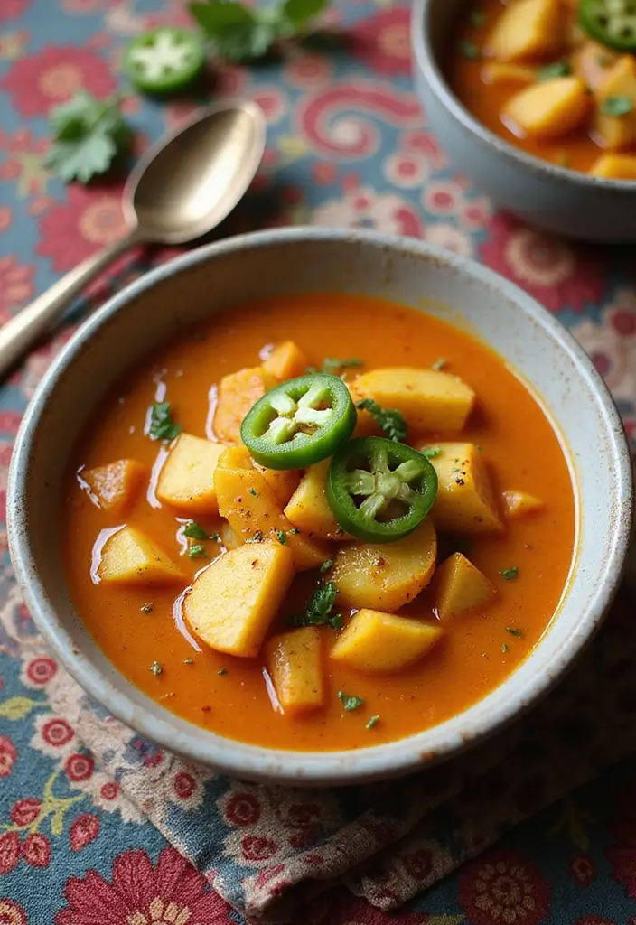 30+ Vegan Potato Soup Recipes That Feel Like a Hug 8 30+ Vegan Potato Soup Recipes That Feel Like a Hug - 2. Spicy Vegan Potato Soup