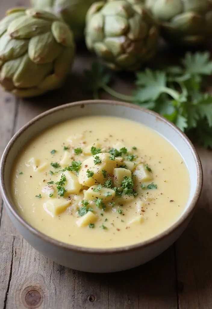 30+ Vegan Potato Soup Recipes That Feel Like a Hug 179 30+ Vegan Potato Soup Recipes That Feel Like a Hug - 27. Vegan Potato and Artichoke Soup