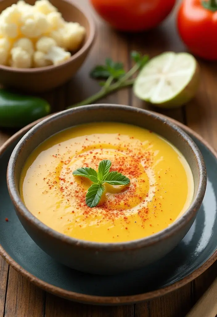 30+ Vegan Potato Soup Recipes That Feel Like a Hug 29 30+ Vegan Potato Soup Recipes That Feel Like a Hug - 5. Vegan Cream of Potato and Cauliflower Soup