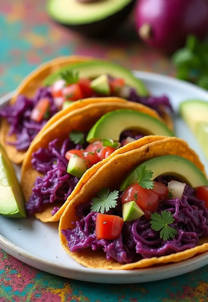 30+ Vegan Purple Sweet Potato Recipes to Inspire You 79 30+ Vegan Purple Sweet Potato Recipes to Inspire You - 13. Purple Sweet Potato Tacos