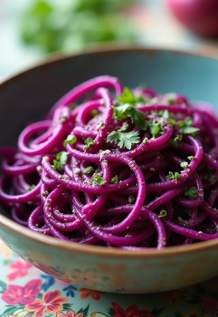 30+ Vegan Purple Sweet Potato Recipes to Inspire You 96 30+ Vegan Purple Sweet Potato Recipes to Inspire You - 16. Purple Sweet Potato Pasta