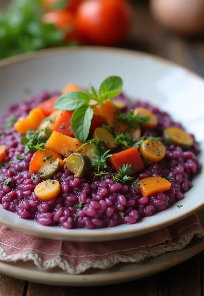 30+ Vegan Purple Sweet Potato Recipes to Inspire You 103 30+ Vegan Purple Sweet Potato Recipes to Inspire You - 17. Purple Sweet Potato Risotto