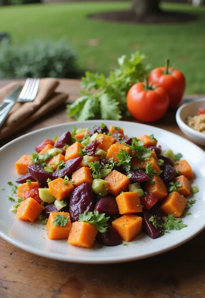 30+ Vegan Purple Sweet Potato Recipes to Inspire You 110 30+ Vegan Purple Sweet Potato Recipes to Inspire You - 18. Purple Sweet Potato Salad