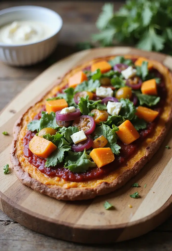 30+ Vegan Purple Sweet Potato Recipes to Inspire You 124 30+ Vegan Purple Sweet Potato Recipes to Inspire You - 20. Purple Sweet Potato Pizza