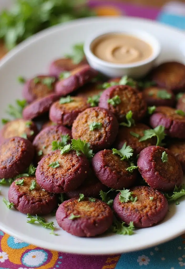 30+ Vegan Purple Sweet Potato Recipes to Inspire You 152 30+ Vegan Purple Sweet Potato Recipes to Inspire You - 24. Purple Sweet Potato Falafel