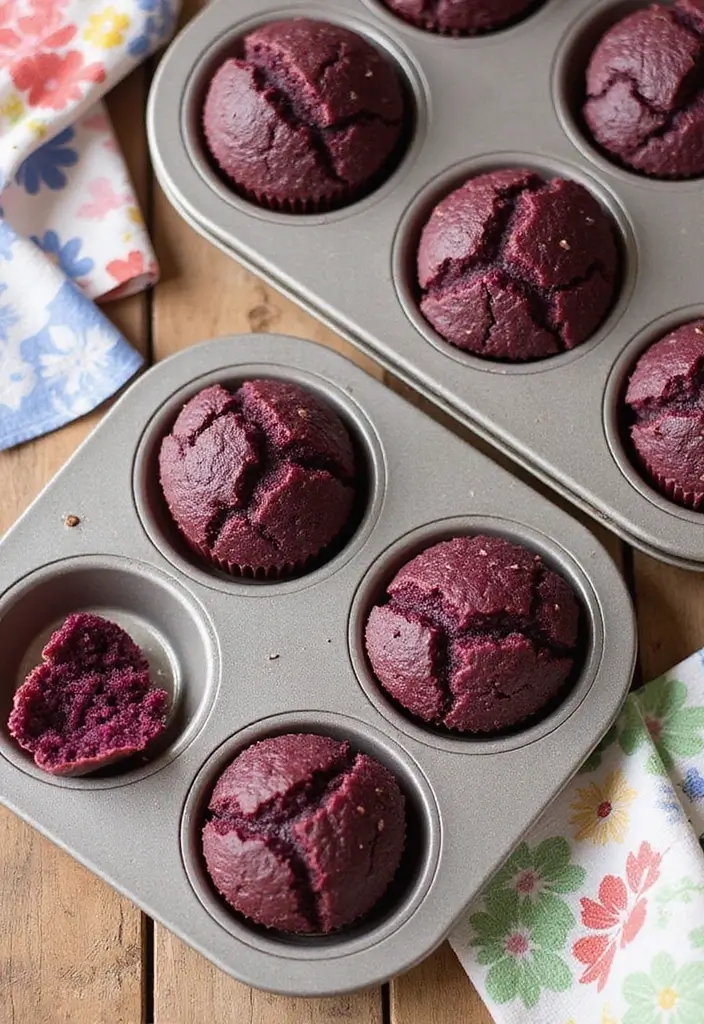 30+ Vegan Purple Sweet Potato Recipes to Inspire You 29 30+ Vegan Purple Sweet Potato Recipes to Inspire You - 5. Purple Sweet Potato Muffins