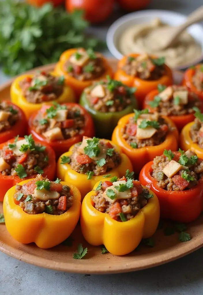 30+ Vegan Recipes for a Crowd That Everyone Will Love 8 30+ Vegan Recipes for a Crowd That Everyone Will Love - 2. Stuffed Mini Peppers