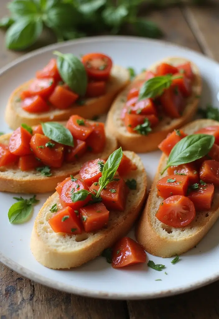 30+ Vegan Recipes for a Crowd That Everyone Will Love 29 30+ Vegan Recipes for a Crowd That Everyone Will Love - 5. Vegan Bruschetta
