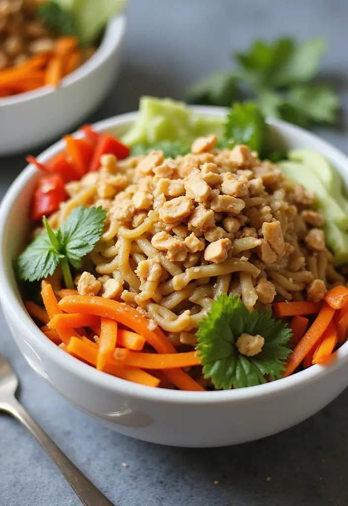 30+ Vegan Recipes for a Crowd That Everyone Will Love 57 30+ Vegan Recipes for a Crowd That Everyone Will Love - 9. Thai Peanut Noodle Salad