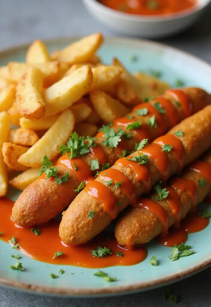 30+ Vegan Sausage Recipes Perfect for Dinner 155 30+ Vegan Sausage Recipes Perfect for Dinner - 25. Vegan Currywurst