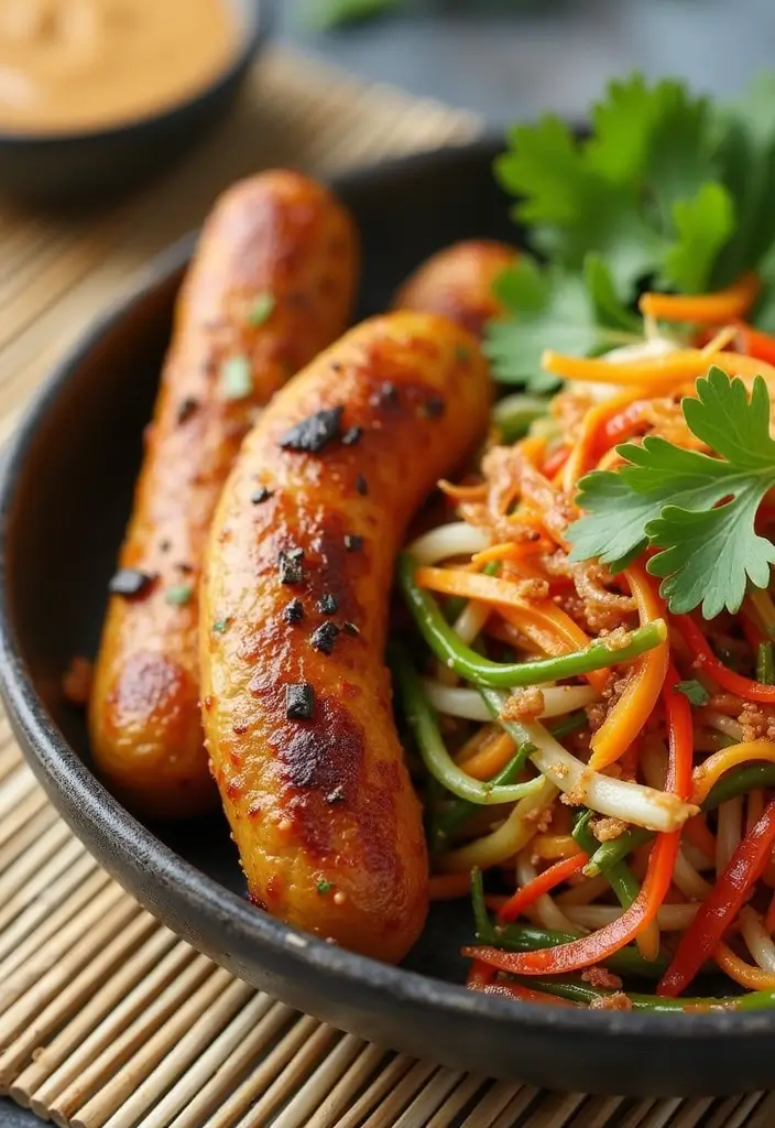 30+ Vegan Sausage Recipes Perfect for Dinner 25 30+ Vegan Sausage Recipes Perfect for Dinner - 5. Thai Peanut Vegan Sausages
