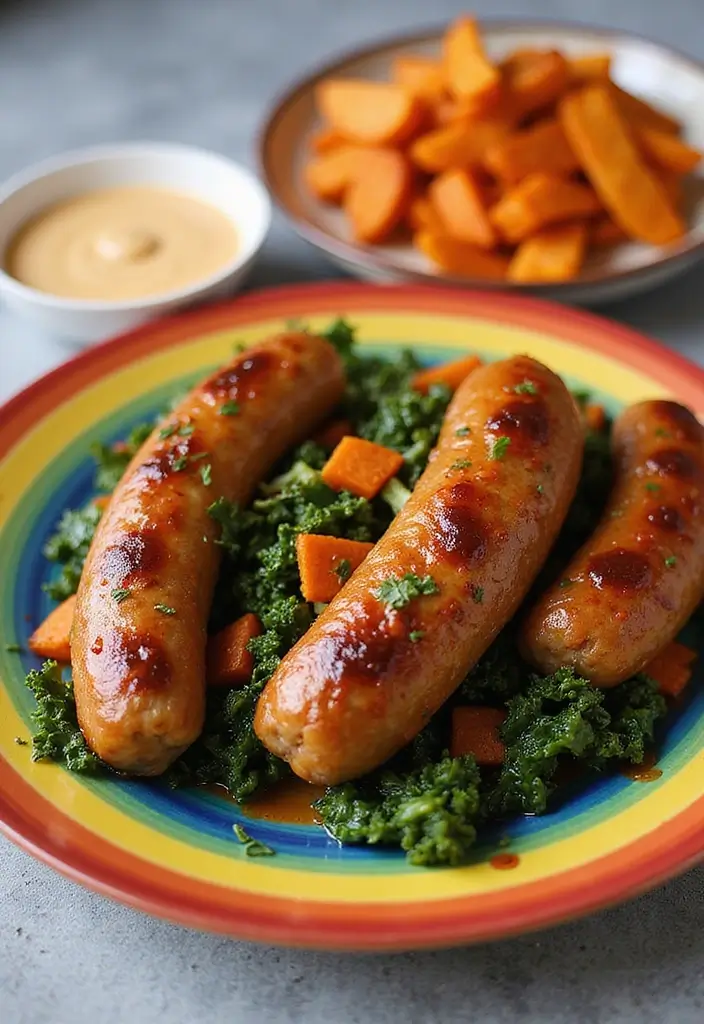 30+ Vegan Sausage Recipes Perfect for Dinner 51 30+ Vegan Sausage Recipes Perfect for Dinner - 9. Spicy Vegan Sausages with Kale