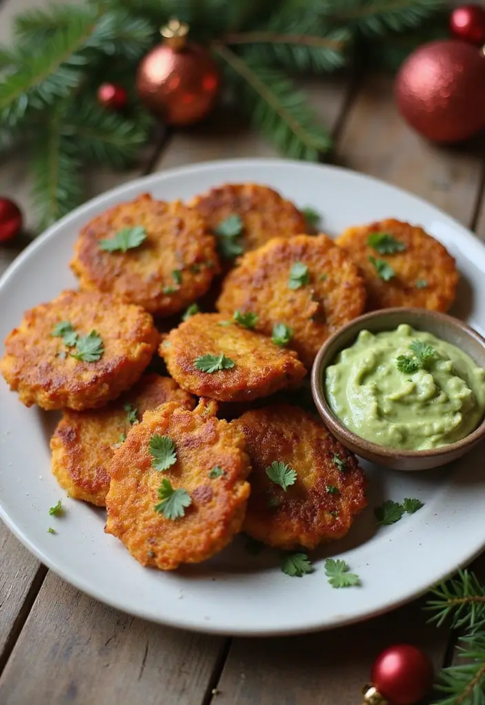 30 Vegan Sweet Potato Recipes for Thanksgiving Dinner 118 30 Vegan Sweet Potato Recipes for Thanksgiving Dinner - 18. Sweet Potato Fritters with Avocado Sauce
