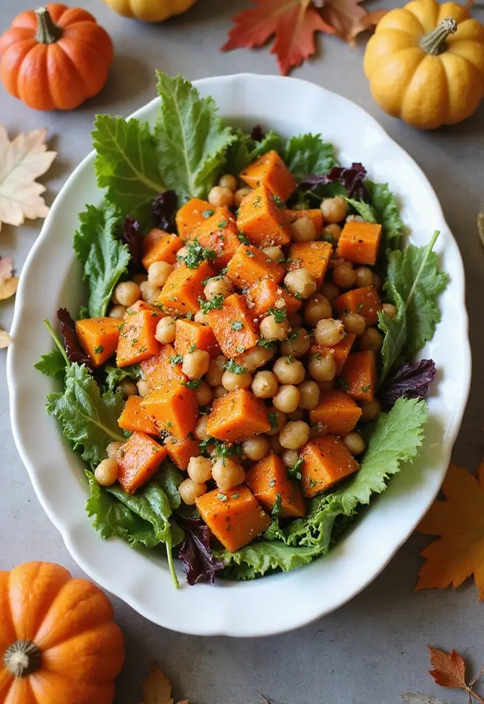 30 Vegan Sweet Potato Recipes for Thanksgiving Dinner 139 30 Vegan Sweet Potato Recipes for Thanksgiving Dinner - 21. Sweet Potato and Chickpea Salad