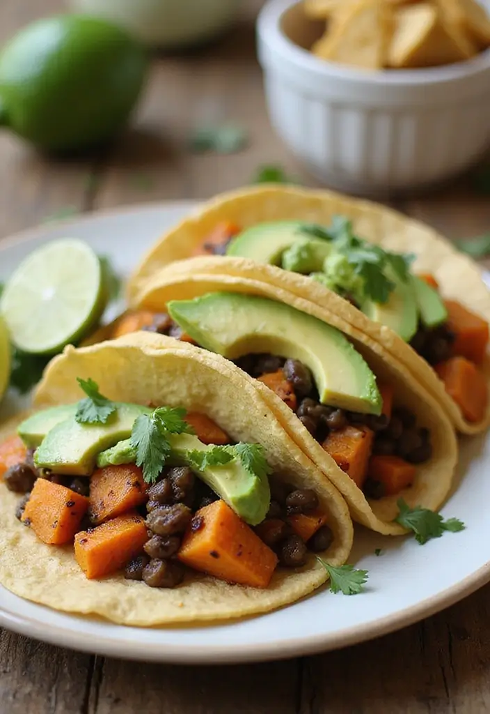 30 Vegan Sweet Potato Recipes for Thanksgiving Dinner 144 30 Vegan Sweet Potato Recipes for Thanksgiving Dinner - 22. Sweet Potato and Lentil Tacos